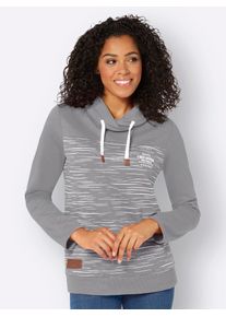 Casual Looks Damen Langarmshirt "Shirt", grau, Gr. 38, gemustert, mehrfarbig, 50% Baumwolle, 50% Polyester, Shirts