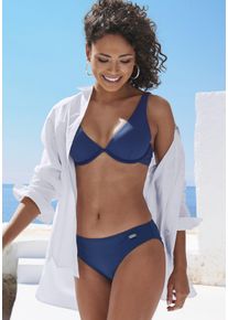 Venice Beach Damen Bikini-Hose "Lucky", blau, Gr. 38, Strukturmuster, Recycling-Polyamid, Badehosen, aus gerippter Strukturware
