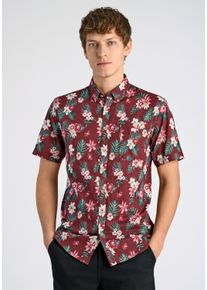 LINDBERGH Herren Leinenhemd "LINDBERGH Leinenhemd", rot, Gr. XXXL, Oberstoff: 55% Leinen, 45% Baumwolle, Hemden