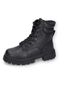 Kinder Schnürstiefel, Dockers by Gerli, Gr. 36, schwarz, Lederimitat, modisch, Schuhe, Chunky Stiefel, Biker Boots Plateauboots mit Plateausohle