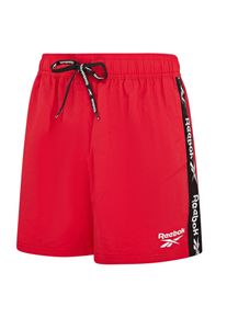 Reebok Herren Badeshorts "Duke", rot, sportlich, Gr. L, unifarben, Microfaser, Polyamid, Badehosen, mit Kordeln