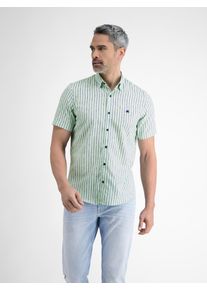 Lerros Herren Kurzarmhemd "Lerros Gestreiftes Herren Sommerhemd"light peppermint, Gr. S, 60% Polyester, 40% Baumwolle, Hemden