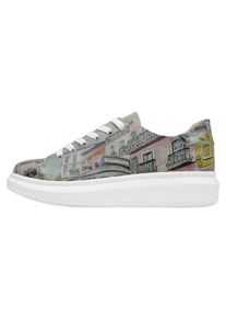 DOGO Damen Plateausneaker "Myra Lisboa Damen Sneaker / Female", Gr. 39, blau, Lederimitat, Schuhe, Vegan