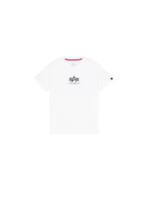 Herren T-Shirt "Alpha Industries Men - T-Shirts Basic T Mid Logo", weiß, Gr. S, Alpha Industries, Obermaterial: 100% Baumwolle, Shirts