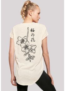 F4NT4STIC Damen T-Shirt "Japan Flower", beige, casual, Gr. XXL, Obermaterial: 100% Baumwolle, Shirts, Print