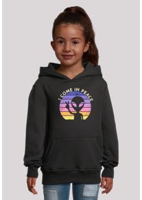 F4NT4STIC Mädchen Kapuzenpullover "Alien Peace Sunset", schwarz, casual, Gr. 134, Obermaterial: 65% Baumwolle, 35% Polyester, Pullover, Premium