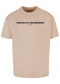Merchcode Herren T-Shirt "Merchcode Herren Hope Heavy Oversize Tee", braun, casual, Gr. XL, bedruckt, 100% Baumwolle, Shirts