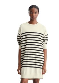 Marc O'Polo Damen Strickkleid "aus Soft Cotton Stretch", weiß, casual, Gr. XXS, MARC O'POLO DENIM, unifarben, Obermaterial: 58% Baumwolle, 25% Polyamid, 17%
