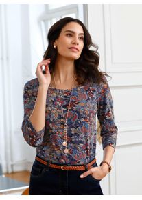 Inspirationen Damen Print-Shirt "Shirt", bunt, Gr. 38, geblümt, gemustert, mehrfarbig, bedruckt, 50% Baumwolle, 50% Modal, Shirts