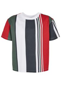 Urban Classics Jungen T-Shirt "Urban Classics Herren Boys Heavy Oversized Big AOP Stripe Tee", blau, casual, Gr. 122, gestreift, 100% Baumwolle,