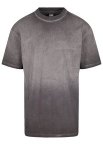 Urban Classics Herren T-Shirt "Urban Classics Herren Oversized Sun Bleached Tee", schwarz, casual, Gr. XL, Batikmuster, 100% Baumwolle, Shirts