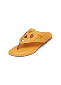 Marc O'Polo MARC O'POLO Damen Sandale "aus edlem Kalbleder", Gr. 42, gelb, Obermaterial: 100% Leder (Rind), unifarben, Schuhe
