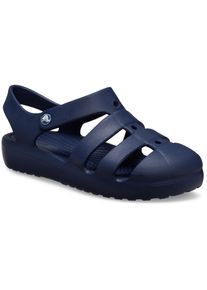 Crocs Kinder Badesandale "Classic Fisherman", Gr. 30, blau, Croslite, unifarben, casual, Schuhe, Wassersandale, Badeschuh mit Klettverschluss
