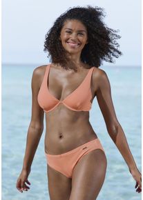 Venice Beach Damen Bikini-Hose "Lucky", rot, Gr. 34, Strukturmuster, Recycling-Polyamid, Badehosen, aus gerippter Strukturware