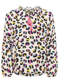 Zwillingsherz Damen Schlupfbluse ""Crazy Leo"", bunt, modisch, Gr. LXL, animal-print, Obermaterial: 100% Viskose, Blusen, mit buntem Leomotiv,