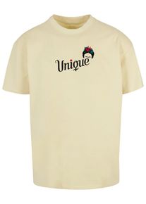 Merchcode Herren T-Shirt "Merchcode Herren Frida Kahlo - Unique Heavy Oversize Tee", gelb, casual, Gr. XL, bedruckt, 100% Baumwolle, Shirts