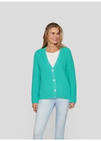 Rabe Damen Strickjacke "Strickjacke", grün, feminin, Gr. 50, unifarben, 67%Polyacryl 33%Baumwolle, Strickjacken