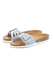 ELBSAND Damen Pantolette "Sandale", Gr. 41, blau, Obermaterial: 100% Rindsleder. Decksohle: 100% Rindsleder. Laufsohle: 100% Synthetik, unifarben,