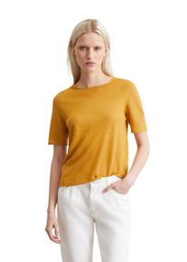 Marc O'Polo MARC O'POLO Damen Strickpullover "aus reinem Leinen", gelb, casual, Gr. XXL, unifarben, Obermaterial: 100% Leinen, Pullover