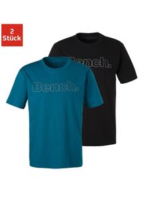 Herren T-Shirt, grün, Basic, Gr. XL, BENCH. LOUNGEWEAR, unifarben, Obermaterial: 100% Baumwolle, Shirts, Shirt mit Logoprint, Basicshirt mit Rundhals