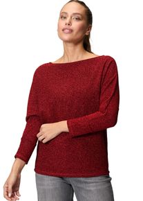 Zero Damen 3/4-Arm-Shirt "Zero Jerseyshirt mit Glitzereffekt", rot, feminin, Gr. 40, metallisierte Fasern, Jersey, Obermaterial: 71% Polyamid, 21%