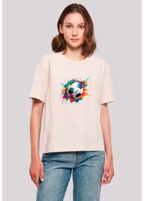 F4NT4STIC Damen T-Shirt "Bunte Fußball Grafik", pink, casual, Gr. XXL, Obermaterial: 100% Baumwolle, Shirts, Premium Qualität