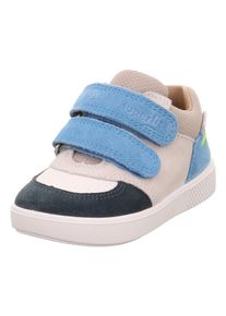 Superfit Kinder Klettschuh "SUPIES WMS: mittel", Gr. 23, blau, Veloursleder, Polyester, Nappaleder, sportlich, Schuhe, Sneaker, Freizeitschuh im