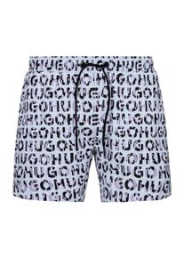 HUGO UNDERWEAR Herren Badehose "TORTUGA", lila, sportlich, Gr. L, bedruckt, Microfaser, Polyester, Badehosen, mit Allover-Logoschriftzug