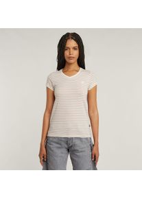 G-Star Raw G-STAR Damen V-Shirt "Eyben"liquid pink highlight stripe, Gr. S, gestreift, Jersey, Obermaterial: 100% Baumwolle, Shirts