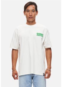 Recovered Herren T-Shirt "Sonic Japanese Text", beige, casual, Gr. XXL, bedruckt, 100% Baumwolle, Shirts, mit angesagtem Print im Japanese-Stil