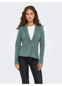 Only Damen Jerseyblazer "ONLPOPTRASH LIFE BLAZER TLR", grün, casual, Gr. L, unifarben, Milano Rib, Obermaterial: 63% Viskose, 32% Nylon, 5% Elasthan,