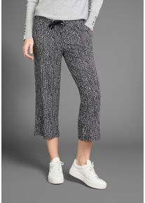 Laura Scott Damen Culotte, schwarz, casual, Gr. 40, gemustert, bedruckt, Jersey, Obermaterial: 95% Viskose, 5% Elasthan, Hosen, mit Alloverprint