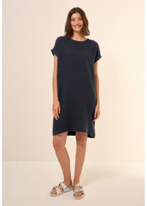 Cecil Damen Midikleid, blau, casual, Gr. XXL, unifarben, Web, 100% Baumwolle, Kleider, aus 100% Baumwolle