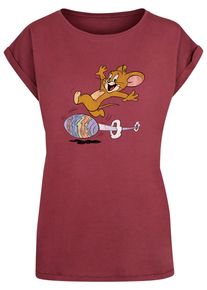 ABSOLUTE CULT Herren T-Shirt "ABSOLUTE CULT Damen Ladies Tom and Jerry - Egg Run T-Shirt", rot, casual, Gr. XL, bedruckt, 100% Baumwolle, Shirts