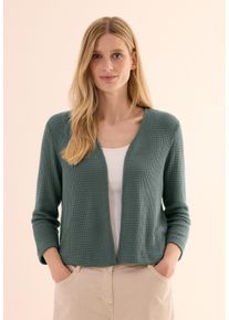 Cecil Damen Cardiganschwarz balmy khaki, casual, Gr. XXL, unifarben, Stoff, 64% Polyester, 34% Viskose, 2% Elasthan, Strickjacken, aus stretchigem
