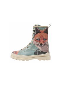 DOGO Damen Stiefelette "Gisele Red Fox Damen Stiefel / Female", Gr. 37, bunt, Lederimitat, Schuhe, Vegan