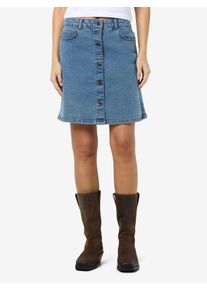 Noisy may Damen Jeansrock "NMRONNIE NW A SHAPE SKIRT VI375LB NOOS", blau, modisch, Gr. M, unifarben, Denim/Jeans, Obermaterial: 75% Baumwolle, 18%