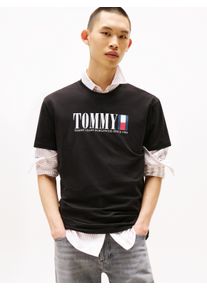 Tommy Jeans Herren T-Shirt "TJM REG TOMMY DNA FLAG TEE EXT", schwarz, casual, Gr. XXL, Single Jersey, Obermaterial: 100% Baumwolle, Shirts