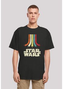F4NT4STIC Herren T-Shirt "Star Wars Retro Rainbow", schwarz, casual, Gr. 4XL, Obermaterial: 100% Baumwolle, Shirts, Print