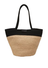 Marc O'Polo MARC O'POLO Damen Shopper "aus Jute-Baumwoll-Mix", schwarz, Obermaterial: 50% Baumwolle, 50% Jute, unifarben, Taschen