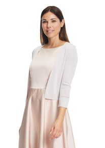 Vera Mont Damen Strickjacke "Vera Mont Strickbolero ohne Verschluss", beige, elegant, Gr. XL, Strick, Obermaterial: 80% Viskose, 20% Polyester