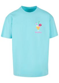 Merchcode Herren T-Shirt "Merchcode Herren Pina Colada Heavy Oversized Tee", blau, casual, Gr. L, bedruckt, 100% Baumwolle, Shirts