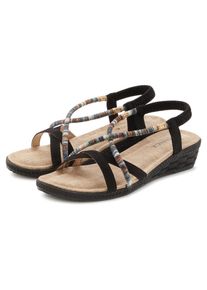 Vivance Damen Sandale "Sommerschuh", Gr. 36, schwarz, Obermaterial: 100% Textilmaterial. Futter: 100% Lederimitat. Decksohle: 100% Lederimitat.