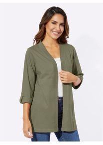 Classic Basics Damen Shirtjacke "Shirtjacke", grün, Gr. 44, unifarben, 100% Baumwolle, Shirts