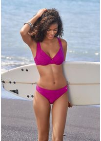 Sunseeker Damen Bügel-Bikini-Top "Loretta", pink, Gr. 38, unifarben, Strukturmuster, Polyamid, Bikini-Oberteile, mit Strukturmuster