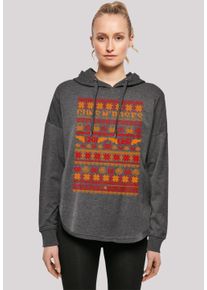 F4NT4STIC Damen Kapuzenpullover "Guns n' Roses Weihnachten Christmas", grau, casual, Gr. L, Obermaterial: 100% Baumwolle, Pullover, Musik,Band,Logo