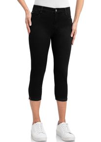 WONDERJEANS Damen Caprijeans, schwarz, casual, Gr. 40, unifarben, Denim/Jeans, Obermaterial: 65% Baumwolle, 29% Polyamid, 6% Elasthan, Jeans, mit