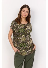 soyaconcept Damen Shirtbluse "SC-ROSINE 2"calliste grün combi, modisch, Gr. S, gemustert, Web, Obermaterial: 100% Viskose, Blusen