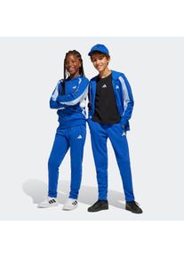 Kinder Trainingsanzug "J CB FT TS", blau, sportlich, Gr. 128, adidas Sportswear, Obermaterial: 55% Baumwolle, 36% Polyester, 9% Viskose, Sportanzüge