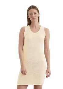 Marc O'Polo MARC O'POLO Damen Strickkleid "aus Bändchengarn", beige, casual, Gr. 40, unifarben, Obermaterial: 70% Baumwolle, 30% Polyester; Futter: 100% Nicht